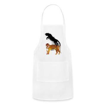 Inking Tiger - Adjustable Apron - white - Front - Julia (174cm)