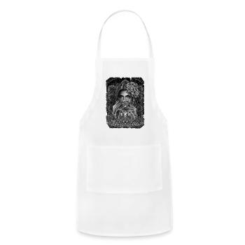 Sinner skull mask - Adjustable Apron - white - Front - Julia (174cm)