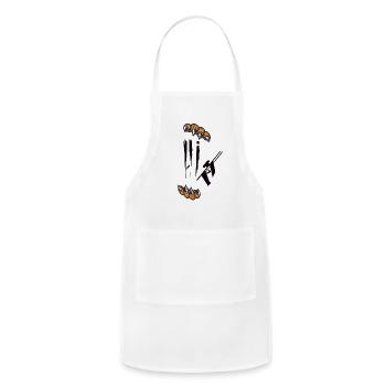 terrifying tiger claws - Adjustable Apron - white - Front - Julia (174cm)