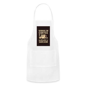 Running on Coffee Deadlines - Adjustable Apron - white - Front - Julia (174cm)