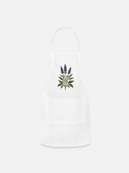 Lavender - Adjustable Apron - white