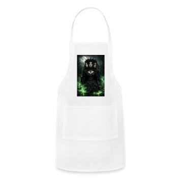 Triple Goddess of the Shadow Path - Adjustable Apron - white - Front - Julia (174cm)