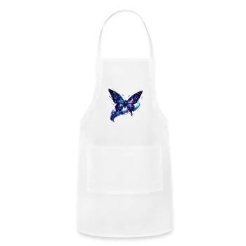 Cosmic Nebula Butterfly - Adjustable Apron - white - Front - Julia (174cm)