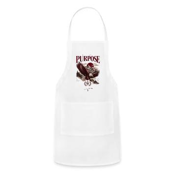 Purposeful Eagle Over Mountain Vista - Adjustable Apron - white - Front - Julia (174cm)