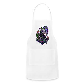 psychedelic - Adjustable Apron - white - Front - Julia (174cm)