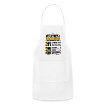 Political Discussion Rules of Engagement - Adjustable Apron - white - Front - Julia (174cm)