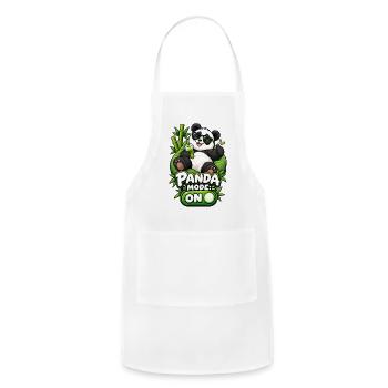 Panda Mode On - Adjustable Apron - white - Front - Julia (174cm)