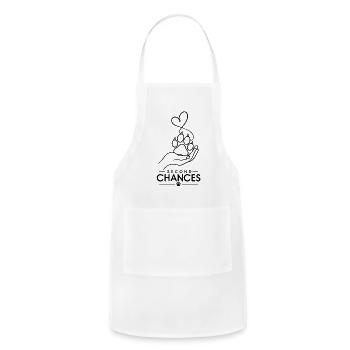Second Chances Paw Rescue Heart - Adjustable Apron - white - Front - Julia (174cm)