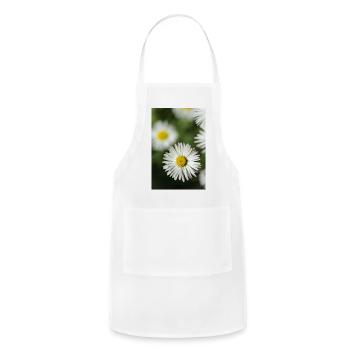 Daisies Bloom - Adjustable Apron - white - Front - Julia (174cm)