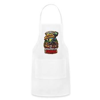 Metal Detecting Shirt | Funny Treasure Hunt Tee - Adjustable Apron - white - Front - Julia (174cm)