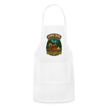 Long Dog Campground Dachshund Camping   - Adjustable Apron - white - Front - Julia (174cm)