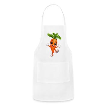 Cheerful Carrot Mascot Sprint - Adjustable Apron - white - Front - Julia (174cm)