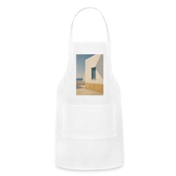 Mediterranean Light by the Sea - Adjustable Apron - white - Front - Julia (174cm)