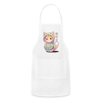 Cat lover - Adjustable Apron - white - Front - Julia (174cm)