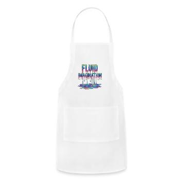 Colorful Melting Fluid Imagination - Adjustable Apron - white - Front - Julia (174cm)