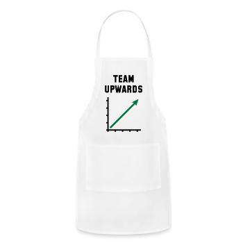 Team Upwards (Success / Progress / POS Green 2C) - Adjustable Apron - white - Front - Julia (174cm)