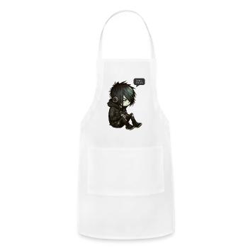 Spending time alone - Adjustable Apron - white - Front - Julia (174cm)