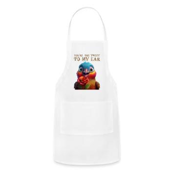 You're the Tweet to My Ear - Adjustable Apron - white - Front - Julia (174cm)