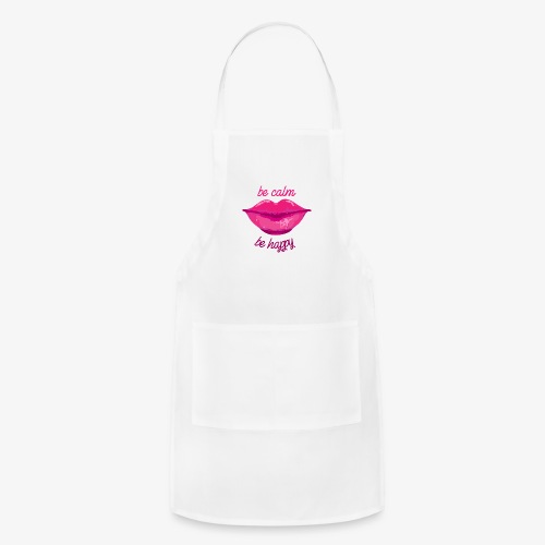 Be Calm - Be Happy - Keep Calm and be Happy - Kiss - Adjustable Apron