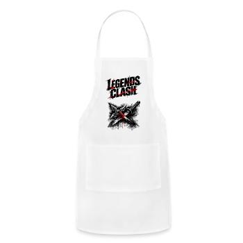 Crimson Slash Dagger Motif - Adjustable Apron - white - Front - Julia (174cm)