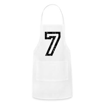 Number 7 (Vintage Black&White) No.7 - Adjustable Apron - white - Front - Julia (174cm)
