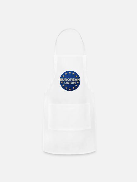 European Flag Circle Badge - Adjustable Apron - white