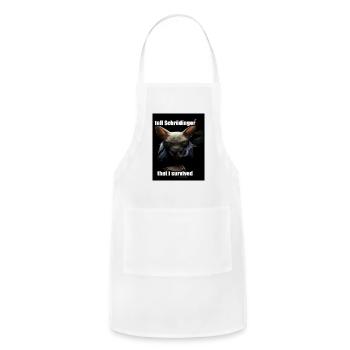 Tell Schrodinger that i survived - Adjustable Apron - white - Front - Julia (174cm)