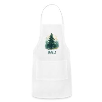 Beauty in every needle - Adjustable Apron - white - Front - Julia (174cm)
