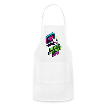 Pixel Perfect Life - Adjustable Apron - white - Front - Julia (174cm)