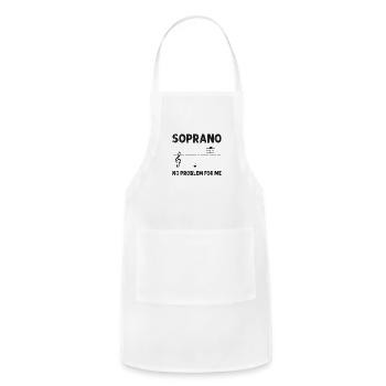 Soprano No problem for me - harmonizing - Adjustable Apron - white - Front - Julia (174cm)