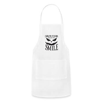 Choking others makes me smile - choking - Adjustable Apron - white - Front - Julia (174cm)