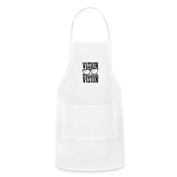 My vision is to improve your vision - eyewear - Adjustable Apron - white - Front - Julia (174cm)