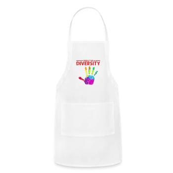 Embrace The Diversity! - Diversity - Adjustable Apron - white - Front - Julia (174cm)