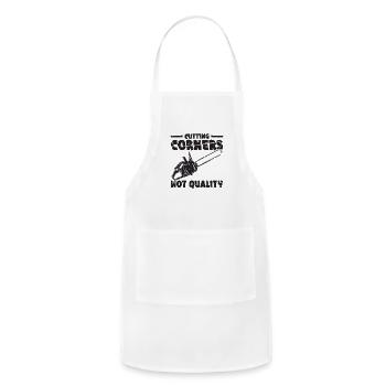 Cutting corners, not quality - Chainsaw - Adjustable Apron - white - Front - Julia (174cm)