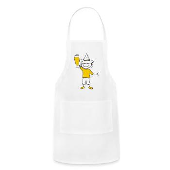 beer booze drink alcohol drinking bavaria oktoberf - Adjustable Apron - white - Front - Julia (174cm)