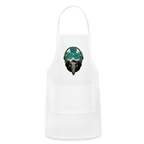 The Antlered Crown (White Text) - Adjustable Apron