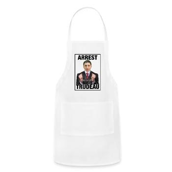 Arrest Trudeau - Adjustable Apron - white - Front - Julia (174cm)