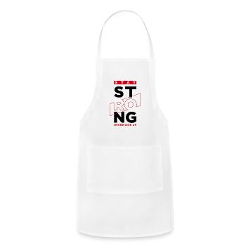 Stay Strong - Adjustable Apron - white - Front - Julia (174cm)