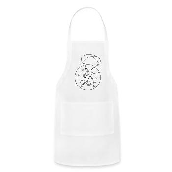 Cow Flying With Parachute - Adjustable Apron - white - Front - Julia (174cm)