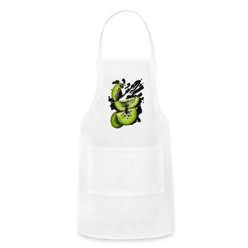 A kiwi ink drawing - Adjustable Apron - white - Front - Julia (174cm)