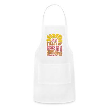 [PHUONG store] - Be a Sunflower - Adjustable Apron - white - Front - Julia (174cm)