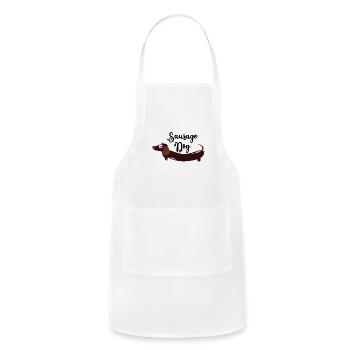 Sausage Dog - Adjustable Apron - white - Front - Julia (174cm)