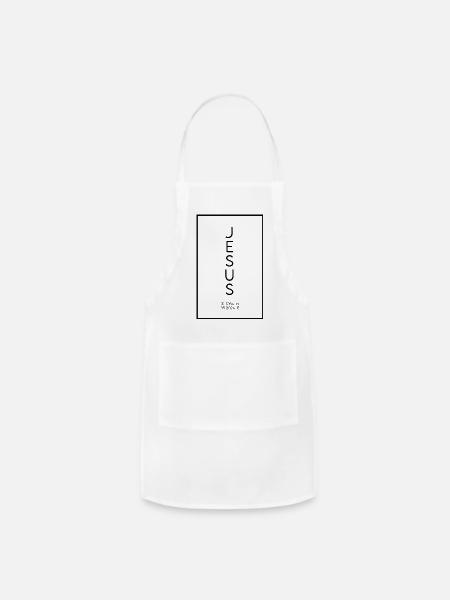 Jesus' Bethlehem Coordinates - Adjustable Apron - white