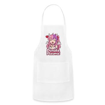 Ironmouse Mario Party Style Sticker Donate plasma - Adjustable Apron - white - Front - Julia (174cm)