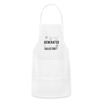 Geometric Leaf Echo - Adjustable Apron - white - Front - Julia (174cm)