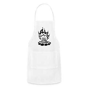 camping stones campfire fire - Adjustable Apron - white - Front - Julia (174cm)