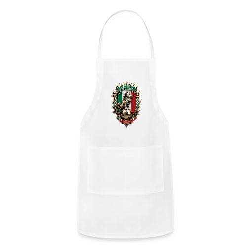 Italy Wolf Fury T-Shirt, Italian Flag Pride Gift - Adjustable Apron