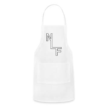NLF Black And White Logo - Adjustable Apron - white - Front - Julia (174cm)
