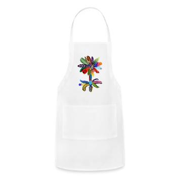 Flower of Feathers - Adjustable Apron - white - Front - Julia (174cm)