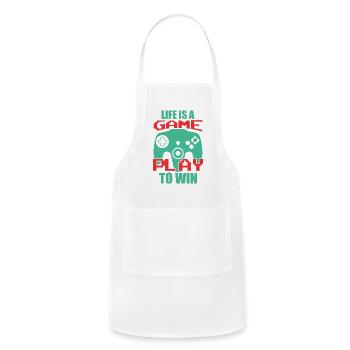 Gamer Win - Adjustable Apron - white - Front - Julia (174cm)